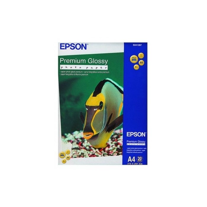 Epson C13S041287 Premium Glossy Photo Paper, DIN A4, 255g/m, 20 Sheets