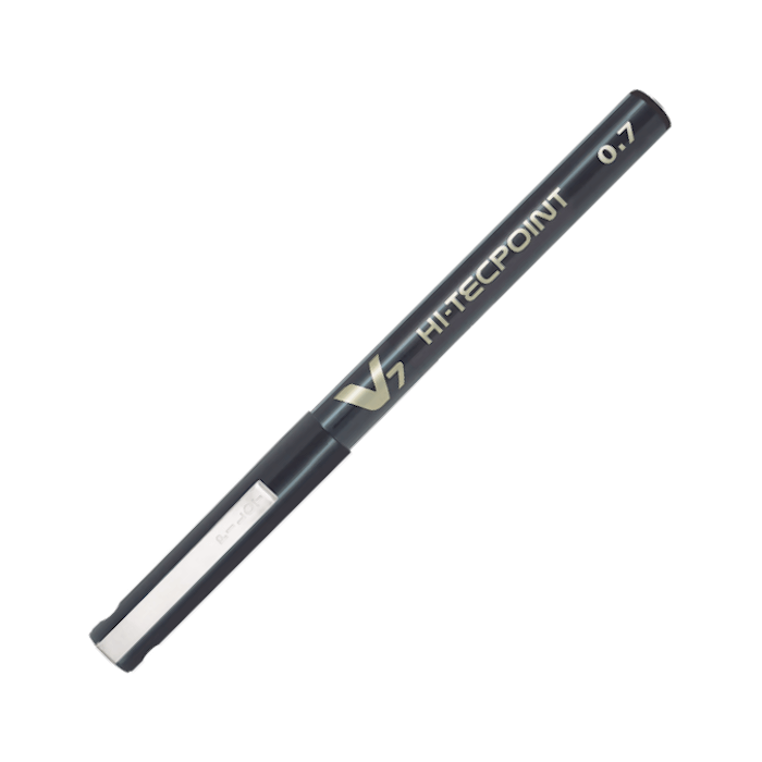 Pilot V7 Hi-Tecpoint BX-V7 Roller Ball Pen, 0.7mm, Black