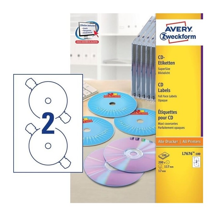 Avery® CD Design Kit, 117 mm (AB1800)