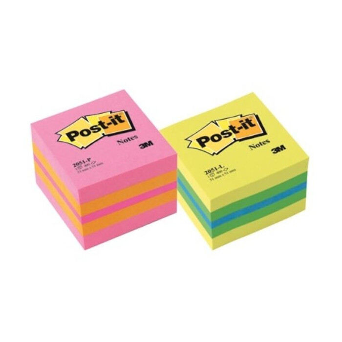 3M Post-it 2051-L Mini Cube Yellow/Green Color 51mmx51mm