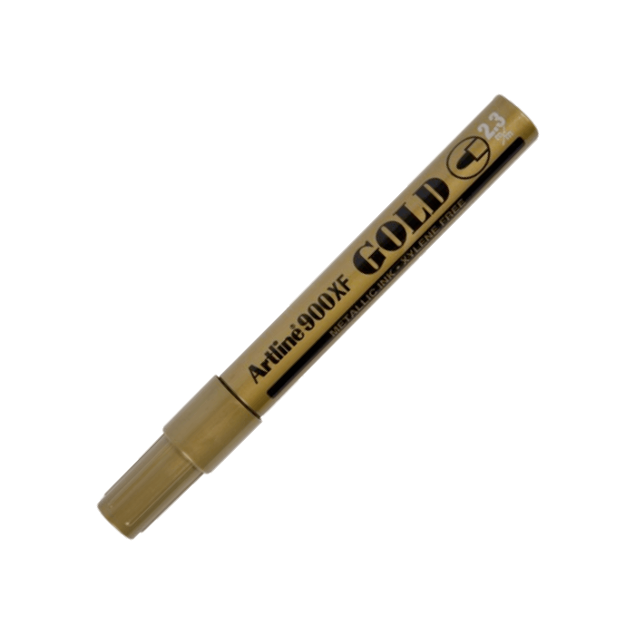 Artline 900XF Metallic Ink Marker, 2.3mm, Gold
