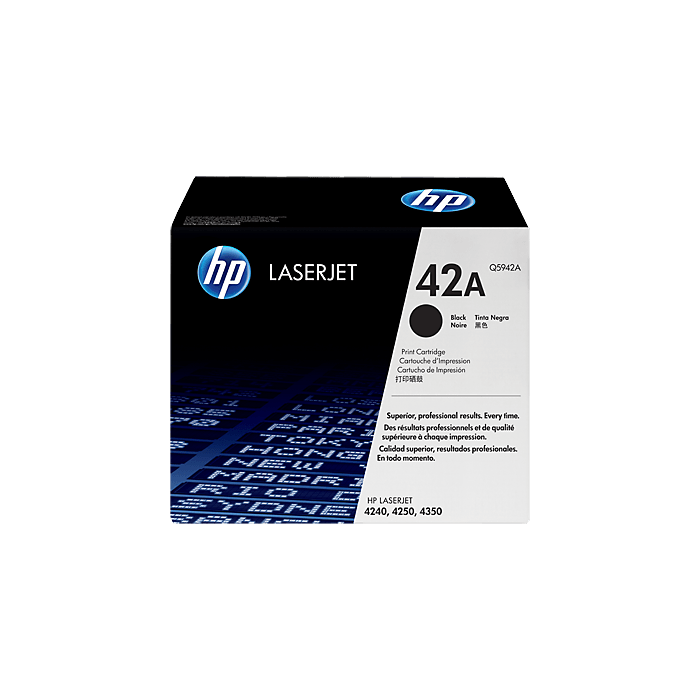 HP 42A Black Original LaserJet Toner Cartridge (Q5942A)