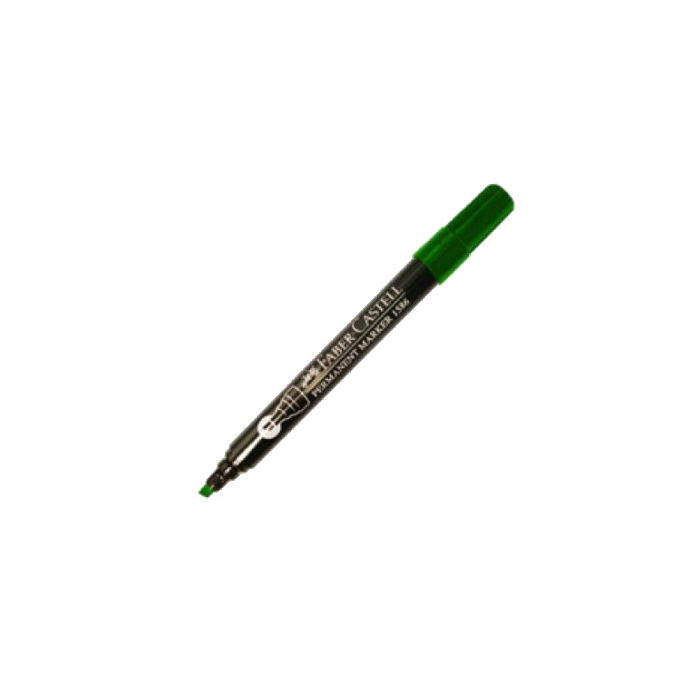 Faber Castell Permanent Marker, Chisel Tip, Green