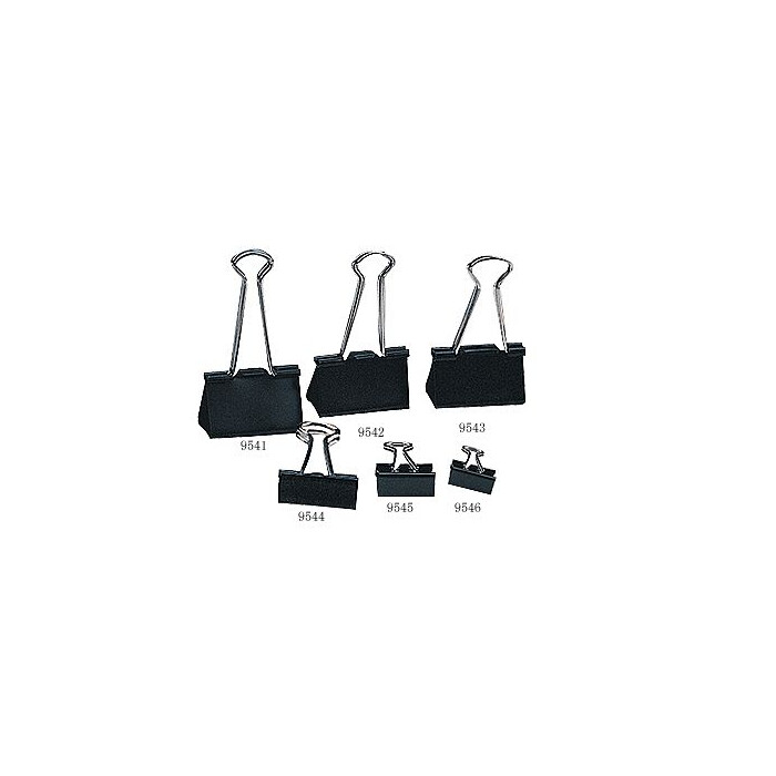 Deluxe Black Binder Clips, 25mm, 12clips/pack