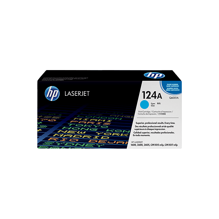 HP 124A Cyan Original LaserJet Toner Cartridge (Q6001A)