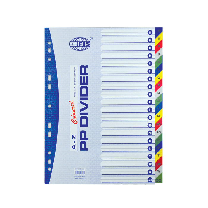 Divider Plastic Colored A4 A-Z (FSDV320)