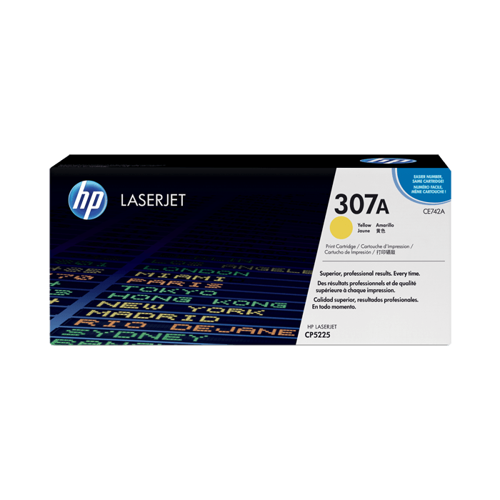 HP 307A Yellow Original LaserJet Toner Cartridge (CE742A)