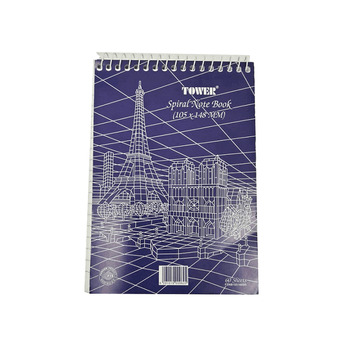Tower Notebook, Top Spiral Pad, A6 (FSNB105148SB)