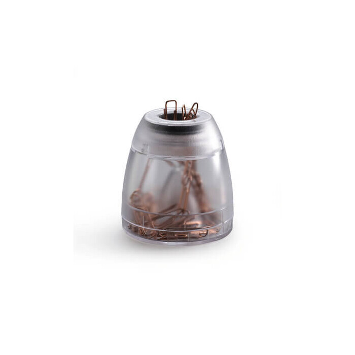 Durable Paper Clip Dispenser TREND, Transparent