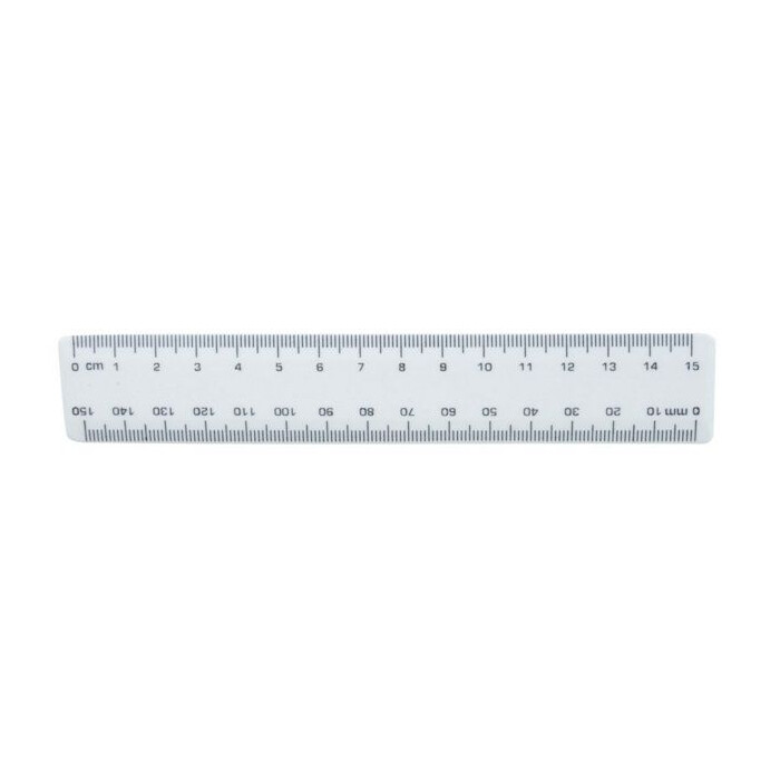 Plastic Ruler 15 cm, Clear