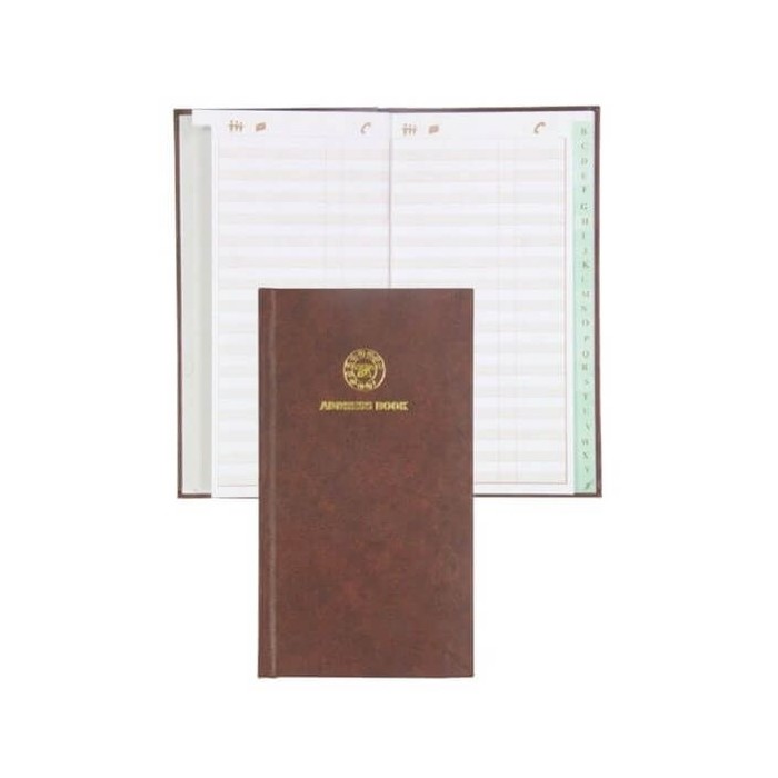 Address Book with Vinyl Hard Cover - English 115x217mm FSAD115X217E
