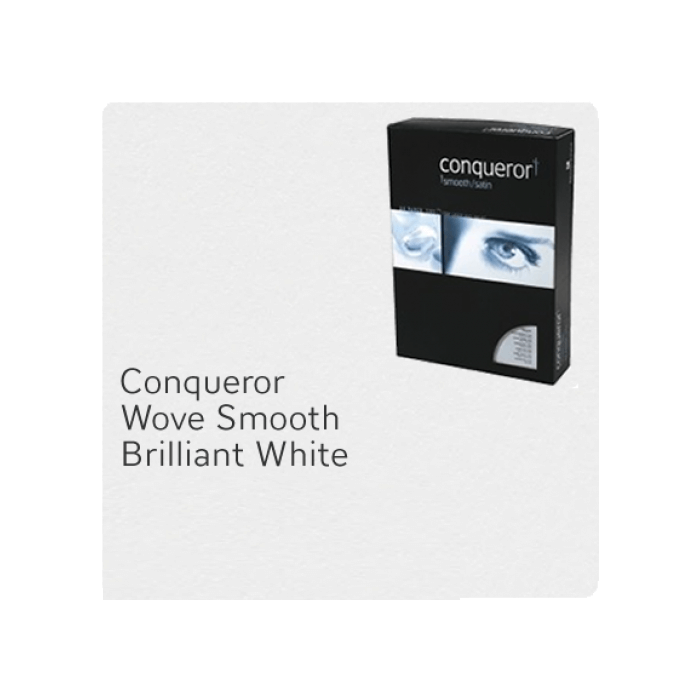 Conqueror Paper, A4, 100gsm, Brilliant White, Wove Finish, 500sh/Pack