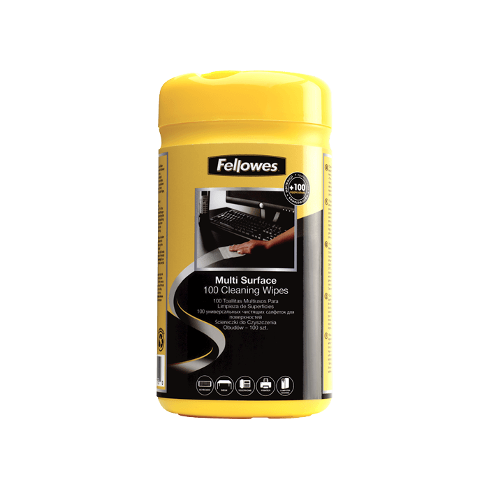 Fellowes Surface Cleaning Wipes 100/pack
