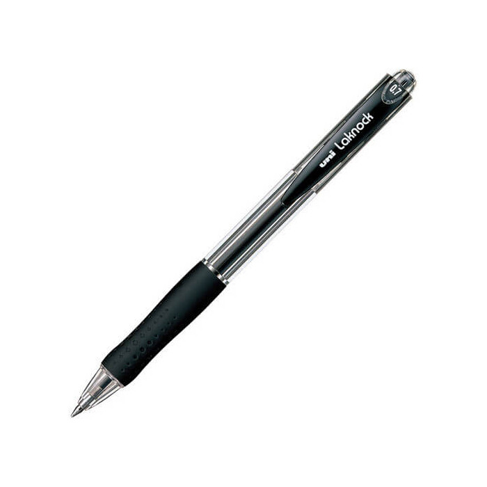 UNI Lacknock Ballpoint Pen, 0.7mm, Black