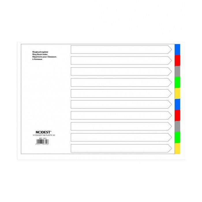 Deluxe Divider Plastic Colored A4 with numbers 1-31