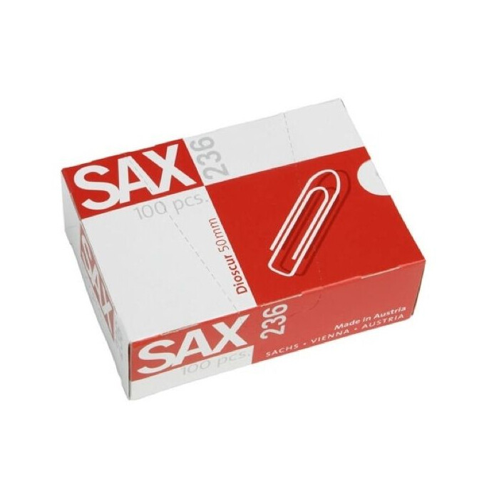 Sax Paper Clips 236, 50mm, 100clips/pack