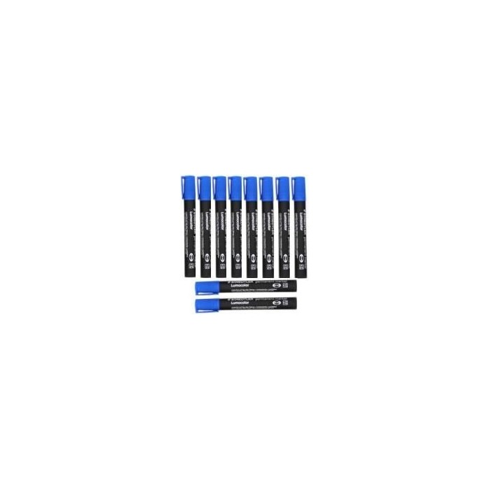 Staedtler Lumocolor Permanent Marker, Bullet Tip, Blue