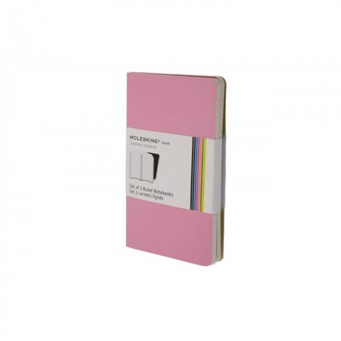 Moleskine Set of 2 Volant Pocket Ruled Notebook, Green