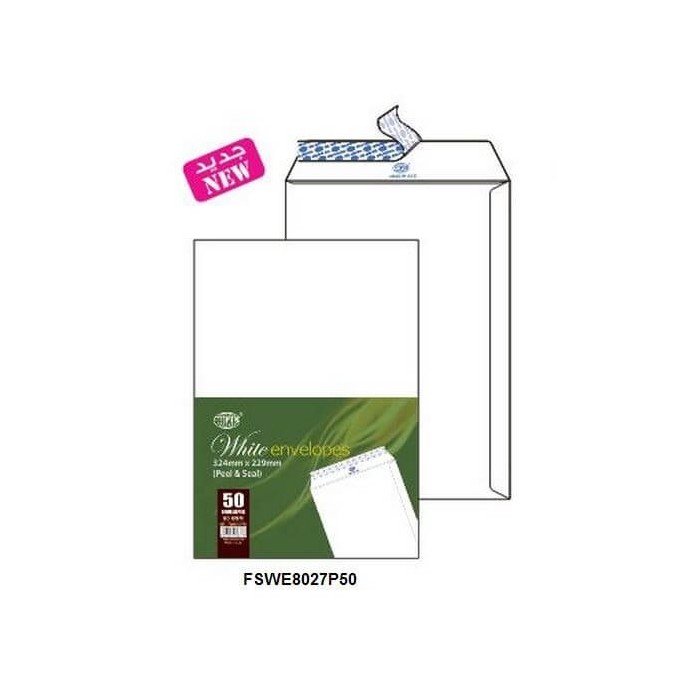 White Envelope - Peel & Seal, 324 x 229mm, (Pack of 50)