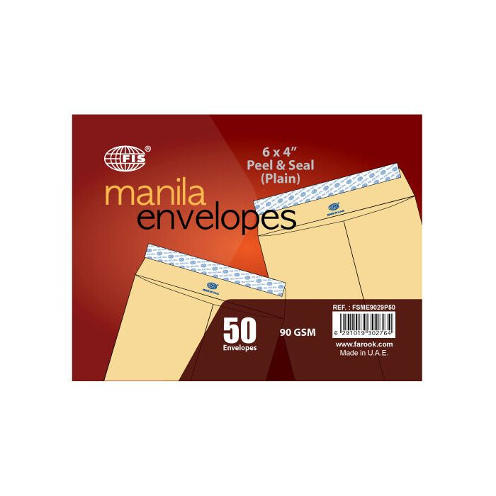 Manila Envelope - Peel & Seal, 6