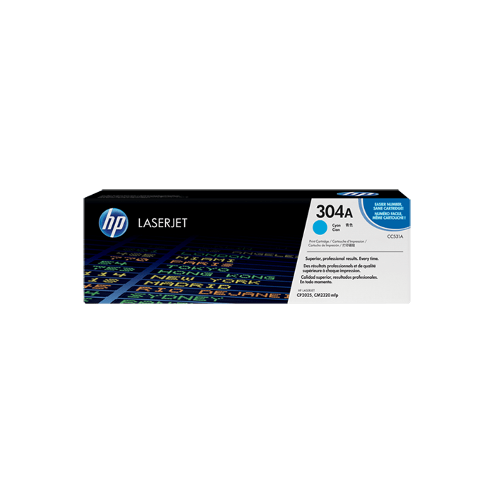 HP 304A Cyan LaserJet Toner Cartridge (CC531A)