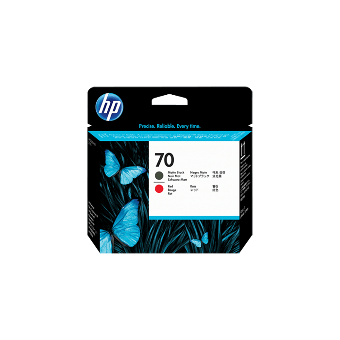 HP 70 Matte Black & Red Printhead Cartridge (C9409A)