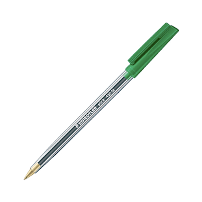 Staedtler Stick 430 Ballpoint Pen Medium, 10/box, Green