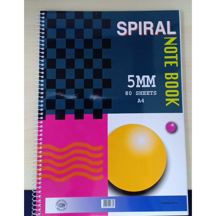 A4 Spiral Notebook 5mm Square Ruled (FSNBA4JF114)