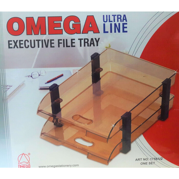 Omega 1758/2 Executive File Tray, Brown