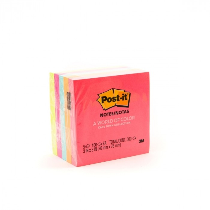 3M Post-It Notes Neon Colors 654-5PK 5pads/pack