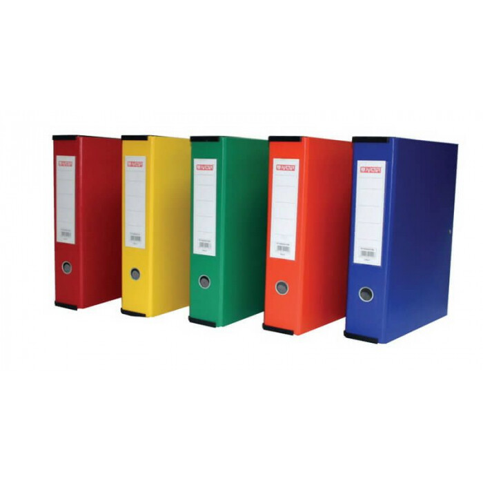 Partner Laminated Rigid Closed Box File F/S Yellow