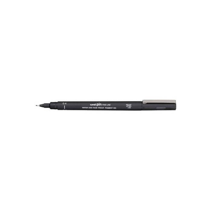UNI PIN FINE LINE 0.4MM BLACK 12PCS/PACK (MI-PIN200-04-BK)