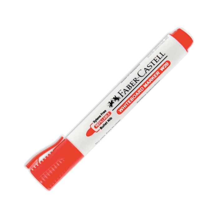 Faber Castell Whiteboard Marker Bullet Tip, Refillable, Red