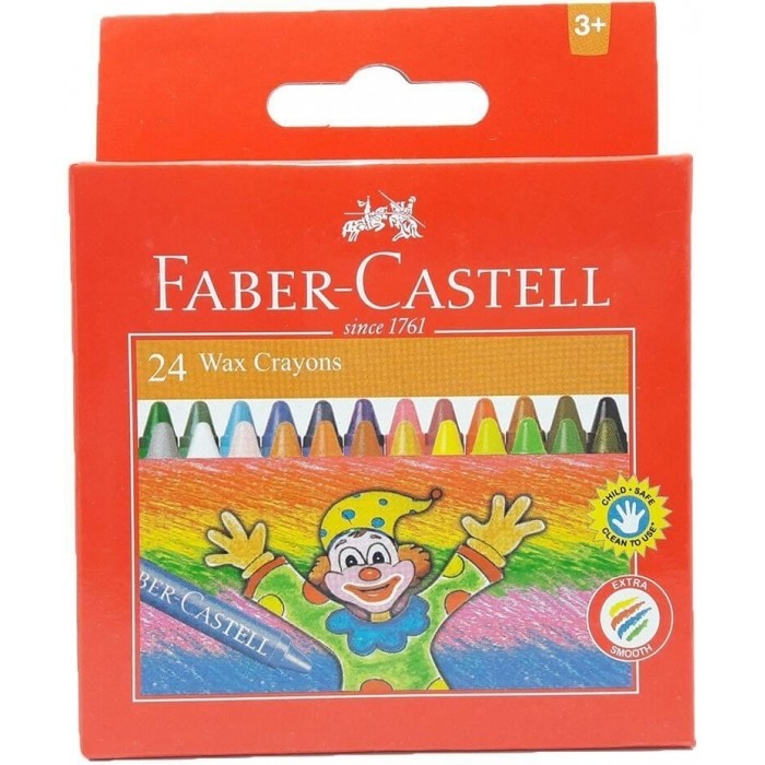 Faber Castell 24 Color Wax Crayons