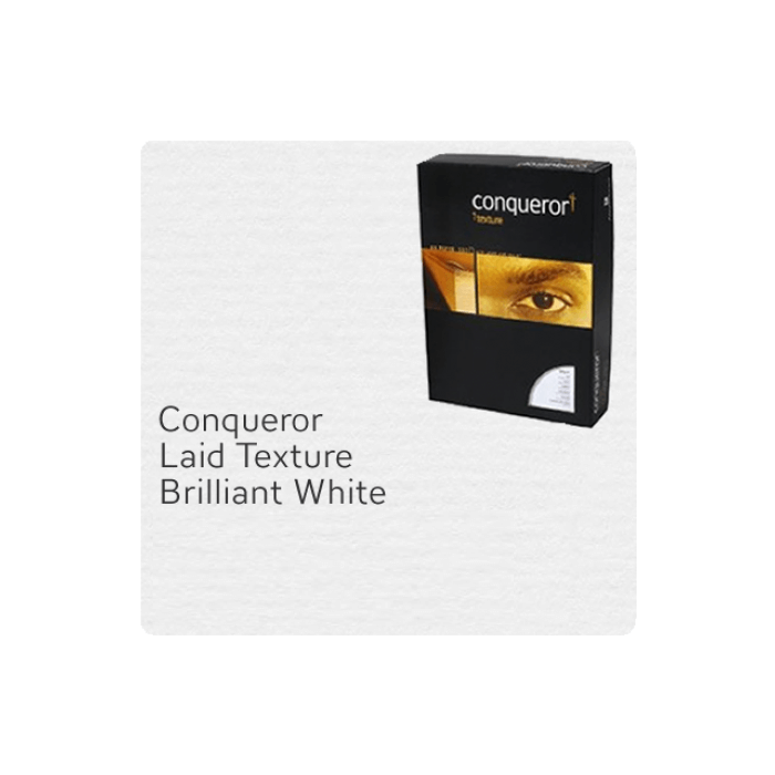 Conqueror Paper, A4, 100gsm, Brilliant White, Laid Finish, 500sh/Pack