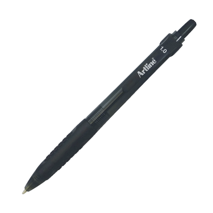 Artline 8410 Retractable 1.0mm, Medium Pen, Black