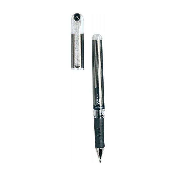 Pentel K227 Hybrid Grip DX Gel Ink Pen - Black (Pack of 12)