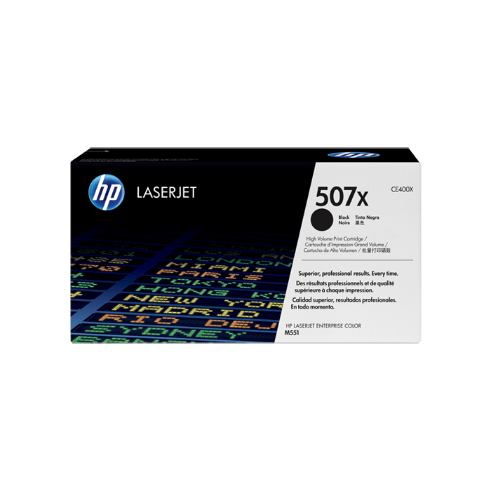 HP 507X High Yield Black Original LaserJet Toner Cartridge (CE400X)