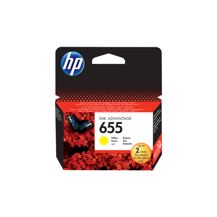 HP 655 Yellow Ink Cartridge (CZ112AE)