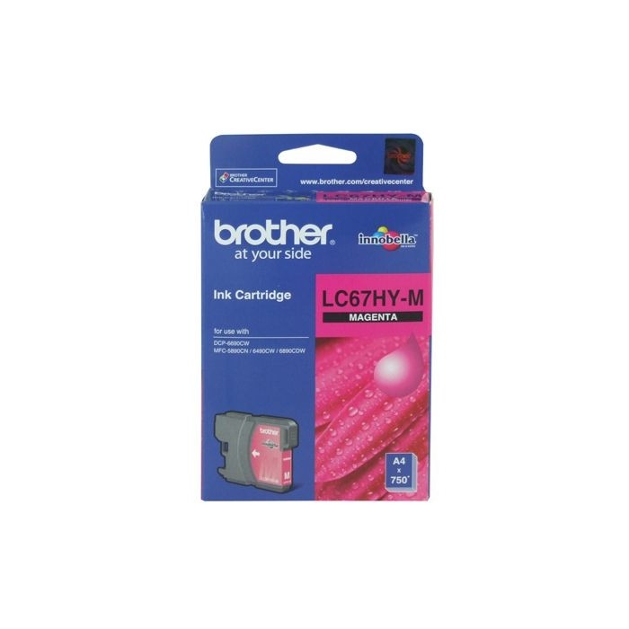Brother LC67 High Yield Magenta Ink cartridge (LC67HY-M)