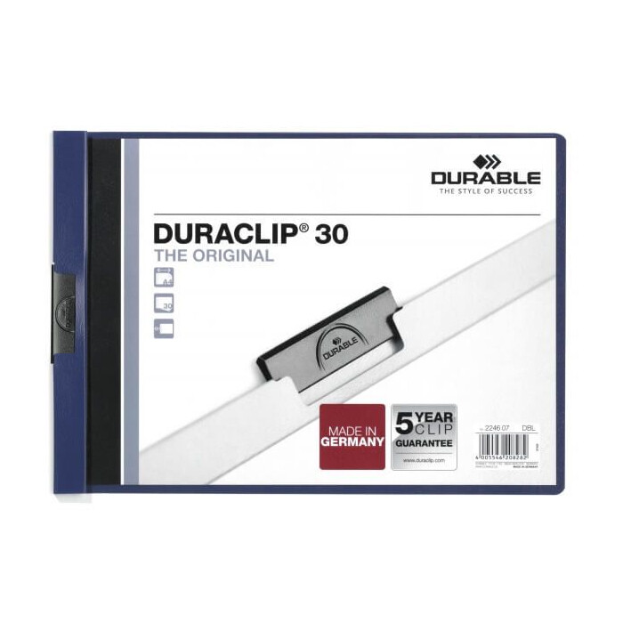Durable Duraclip 30 Landscape A4, Dark Blue