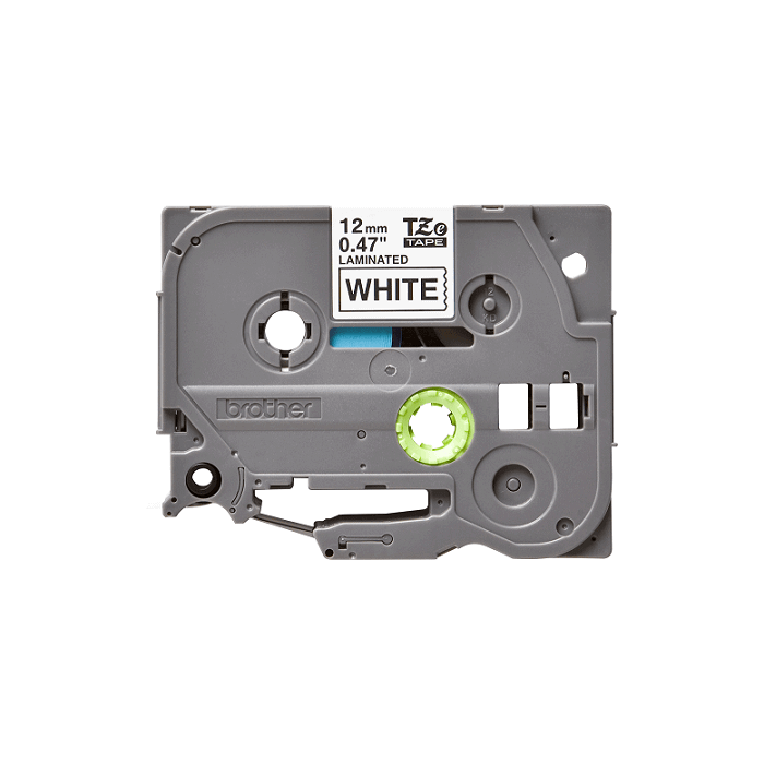Brother P-touch 12mm TZ-231 Laminated Tape, 8 m, Black on White