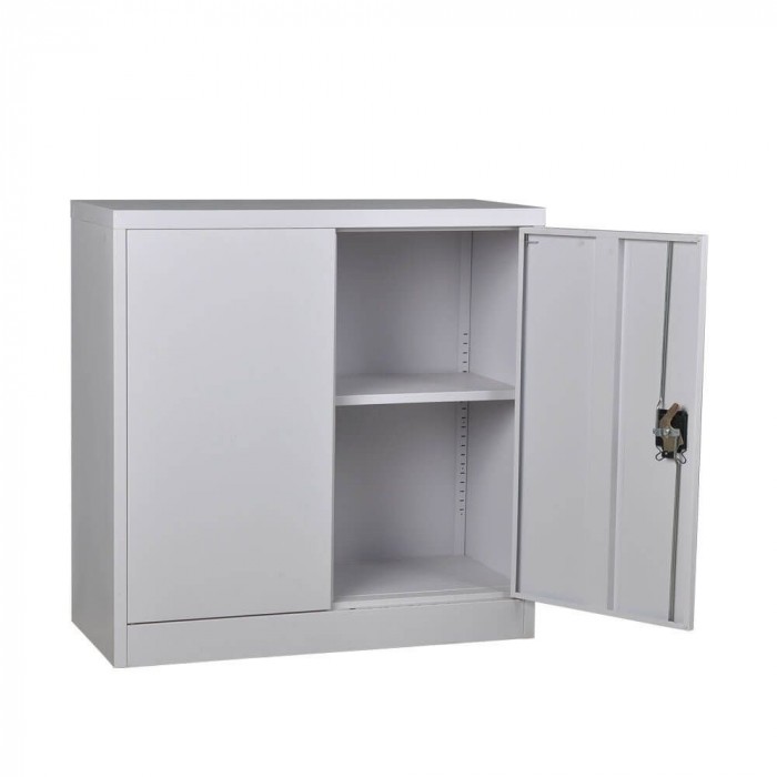 Hadid Half Height Cupboard Swing Door With Adjustable Shelf - Grey