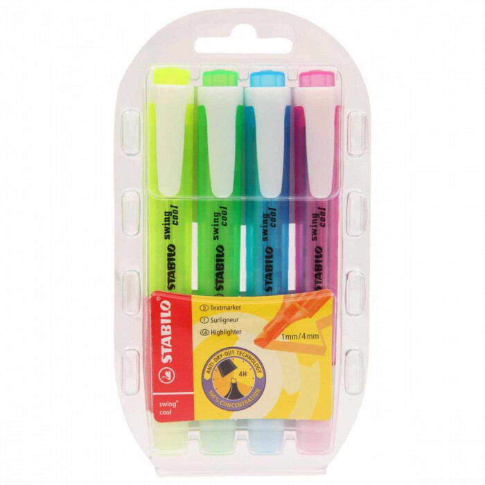 Stabilo Swing Cool Highlighters 4pcs/pack