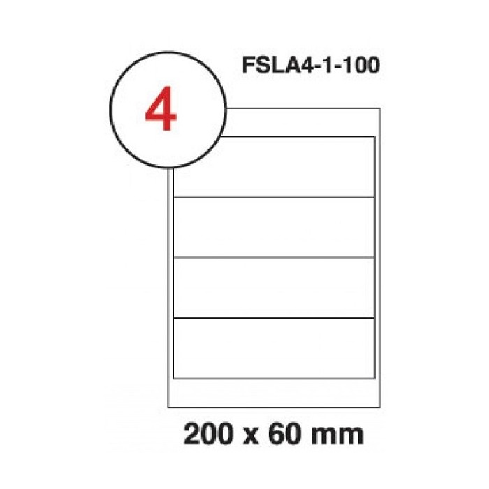 Multi-Purpose Labels 200x60mm 400 Labels (FSLA4-1-100)